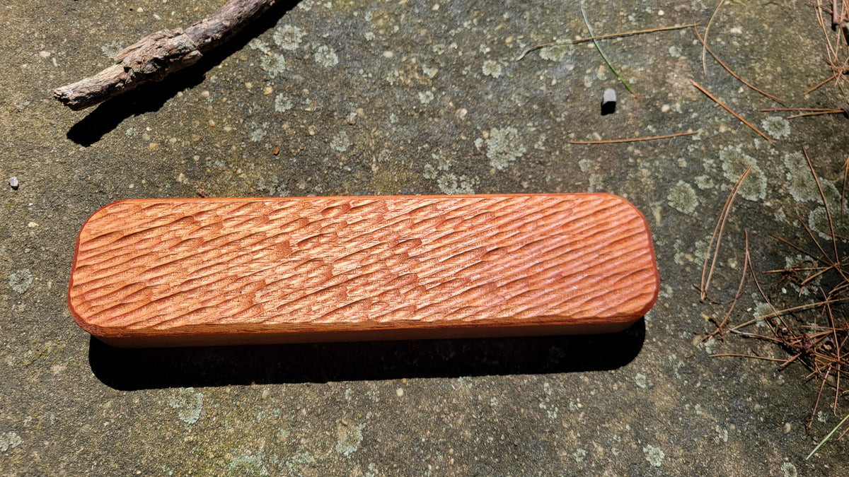 12" Gouged Cedar Magnetic Rack