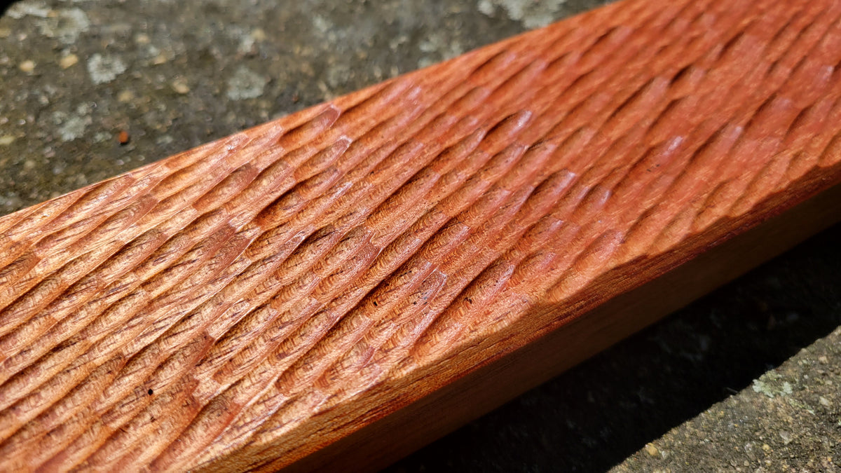 12" Gouged Cedar Magnetic Rack